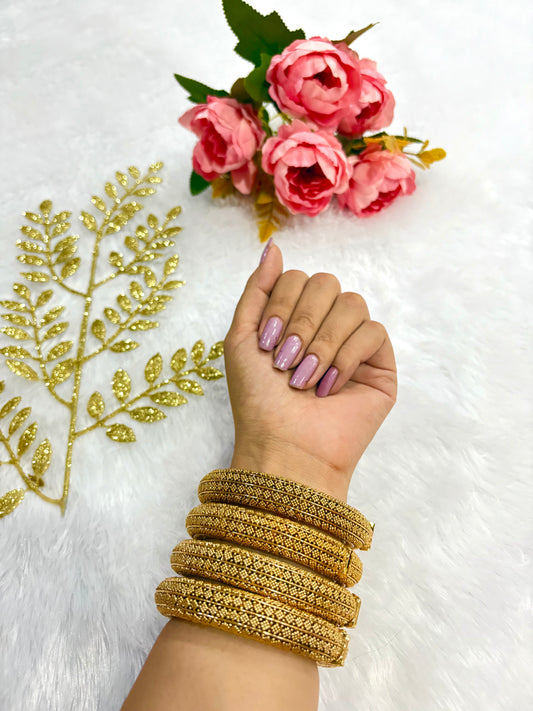 Gold Bangles ( Pair of 2 bangles )